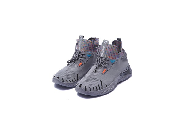 Grey Breathable Mesh Sneakers